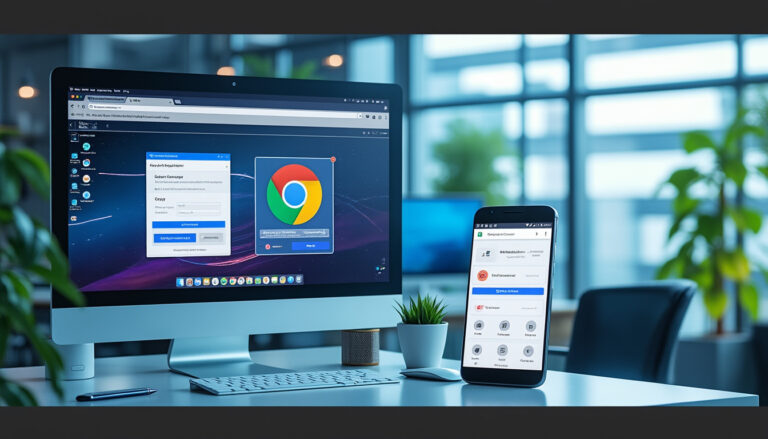 Ordinateur portable et smartphone connectés à Internet.
