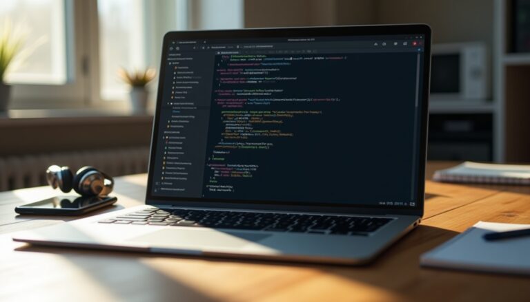 Ordinateur portable affichant du code de programmation