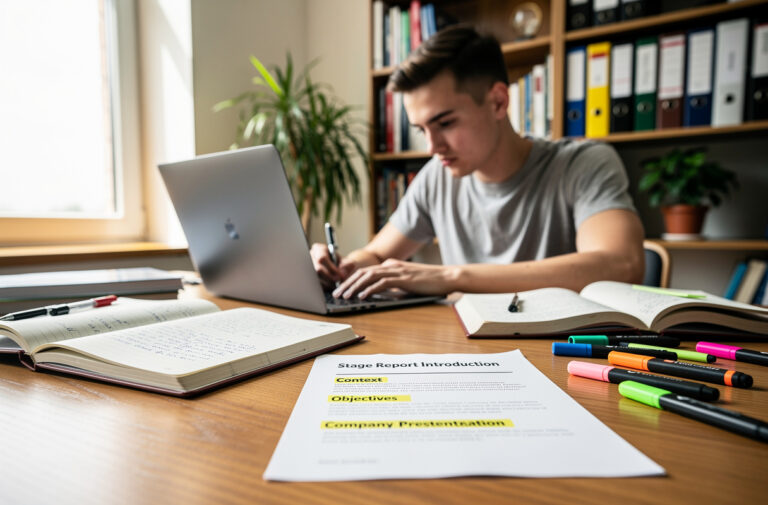 L’introduction captivante d’un rapport de stage joue un rôle crucial en présentant clairement le contexte du stage, les objectifs visés, et l’intérêt pédagogique de l’expérience. Une bonne introduction suscite la curiosité du lecteur dès les premières lignes, en créant une dynamique narrative qui donne envie de poursuivre la lecture. Elle établit aussi la crédibilité du travail réalisé.